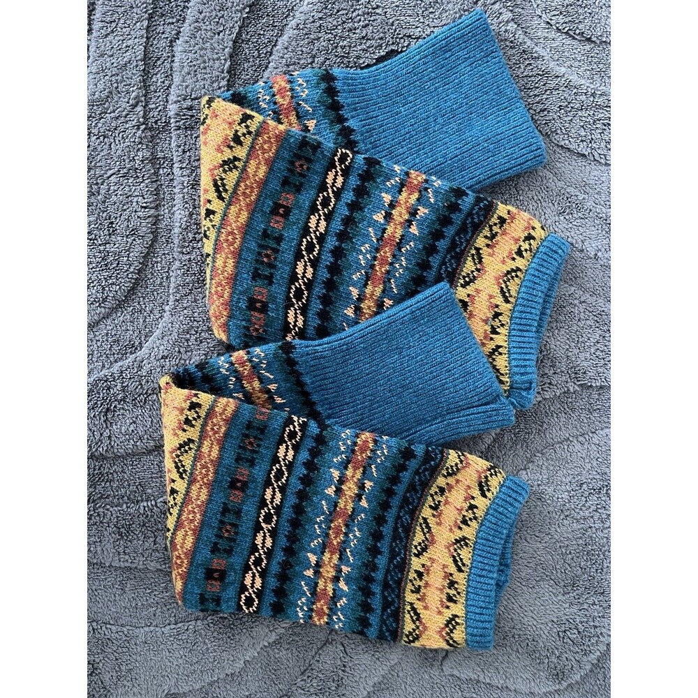 Benefeet Sox Women's Wool Knit Bohemian Geometric Footless Knee-High 1 Pair
